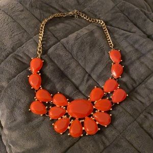 Red and gold statement necklace